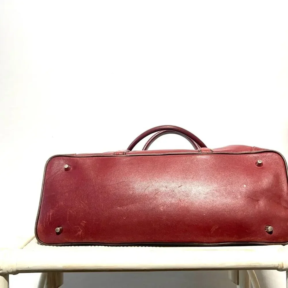 Vintage Coach Hampton Leather Tote Bag 7515 Red Cherry Great Condition Work Tote